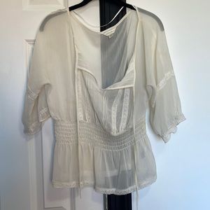 Off white see through top